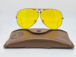 Occhiali da sole aviatore Ray-Ban B&L Shooter 1/20 10k GF montatura oro lenti calicrome 62 - Foto 1 di 16