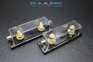 (2) 0 2 4 6 8 GAUGE ANL FUSE HOLDER AMP WAFER FUSES AWG WIRE HIGH QUALITY - Picture 1 of 4