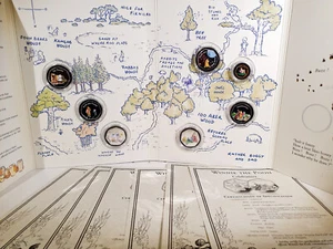 (Lot 969) Complete Set " Winnie the Pooh" with pure 24ct Gold - Picture 1 of 16