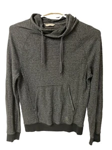Calvin Klein - Men M 42X30 36" Slv Black striped LS hooded sweatshirt hoodie EUC - Picture 1 of 13
