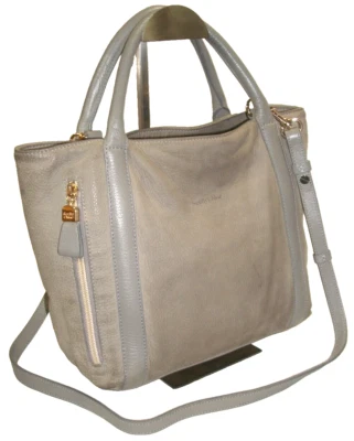 See By Chloe Harriet Grey Soft Nubuck & Smooth Leather Tote Shoulder Bag Nr Mint - Image 1 of 4