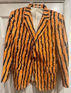 *Wow Tiger Print Sport Coat Blazer Clemson Lsu Auburn Princeton Tailgate Parties
