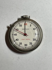 Reloj cronómetro Westclox vintage cuerda mecánica de bolsillo - Imagen 1 de 3