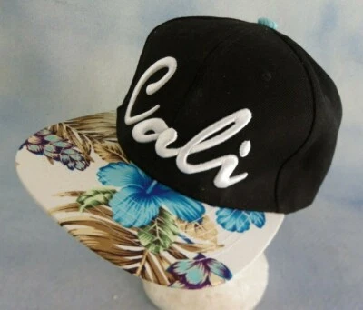 Gorra de béisbol California "Cali" para mujer Snapback bordada floral visera plana  Foto 1 de 4
