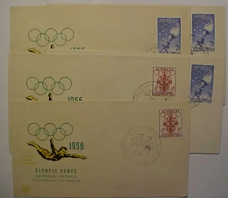 AUSTRALIA FDC OLYMPICS 1956 SET OF 4 - Image 1 of 1