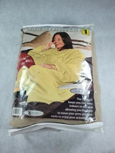 Handy Trends Coccola La Coperta Con Maniche Tan 51,9" X 67,7" Morbido Pile NUOVO - Foto 1 di 4