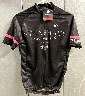 Jersey Hincapie Cremallera Completa 3 Bolsillos Stonehaus Ciclismo Club Talla Pequeña Nuevo Foto 1 de 4