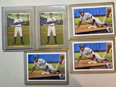 Alex Rodriguez Yankees Lot (14) – Chrome Refractors, Inserts, PC Binder Stack - Image 1 of 4
