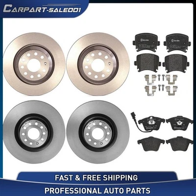 Juego de 6 pastillas de freno de disco delanteras traseras rotor de freno de disco para Volkswagen Golf R 2012-2013 Foto 1 de 4