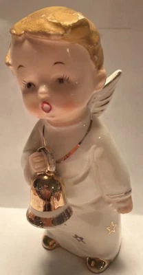 Vintage Yoko Boeki Boy Angel with Bell Nippon Japan Gold Stars, bell, and shoes - Image 1 of 4