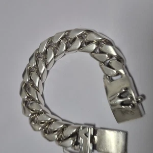 Versani Sterlingsilber Armband Größe 7,25" Kubanische Verbindung 15 mm 149 g - Bild 1 von 16