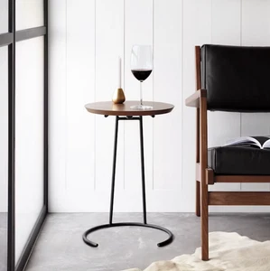 Jens Risom Stacking Side Table T-710 — Walnut + Iron Design within reach - Picture 1 of 9