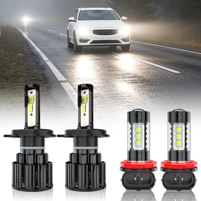 For 2007-2019 Suzuki Swift 6000K LED High Low Beam Headlight+Fog Light Bulb kit - Image 1 of 4