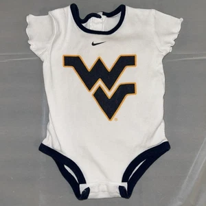 Nike West Virginia Bodysuit One Piece Boys Size 3/6 Months Short Sleeve Cotton - Picture 1 of 6