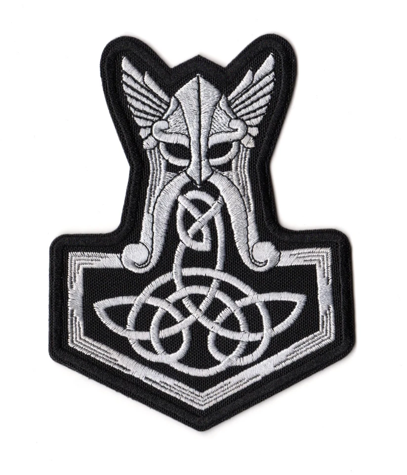 Thor's Hammer Patch | Mjolnir Triquetra Thunder God Viking Norse Mythology Logo - Image 1 of 1