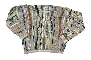 Vintage COOGI Strick Pullover Natur XL 3D Muster Biggie Cosby 90er Australien - Bild 1 von 15