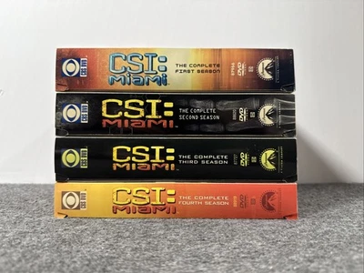 CSI Miami серия 1-4 место преступления расследование набор DVD сезоны 1, 2, 3, 4 лот - Изображение 1 из 4