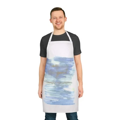Abstract Red Sunburst Apron Silent Water – Artistic Kitchen Chef Gift - Image 1 of 4