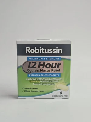 Robitussin таблетки для облегчения кашля и слизи с расширенным высвобождением максимальная сила 8 карат 240 - Изображение 1 из 3