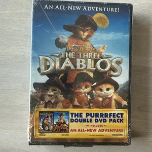 Sealed Puss In Boots and The Three Diablos DVD 2 Pack Double Pack - Imagen 1 de 3