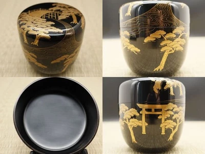 Carrito de té japonés WAJIMA lacado madera Chu-Natsume - Sumiyoshi Maki-e (1006) Foto 1 de 4