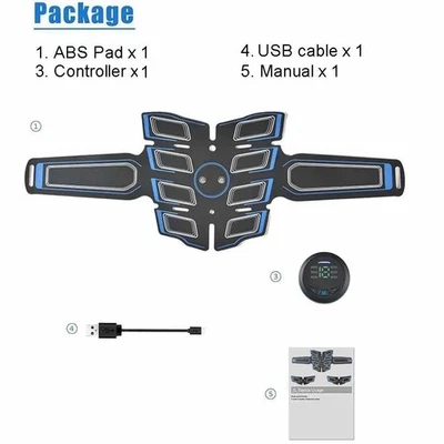 EMS Muscle Stimulator Toner Massager Fitness ABS Abdominal Trainer Rechargeable - Image 1 of 4