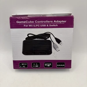 NEW GameCube Controller Adapter for Wii U, PC USB & Switch 4 Port Nintendo - Picture 1 of 7