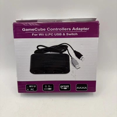 NEW GameCube Controller Adapter for Wii U, PC USB & Switch 4 Port Nintendo - Image 1 of 4