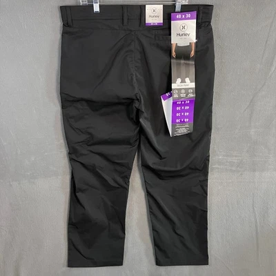 Pantalón técnico tejido elástico Hurley para hombre talla 40x30 negro nuevo con etiquetas Foto 1 de 4