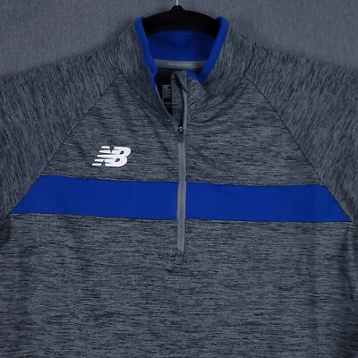 Новый баланс куртка женщин большой синий серый Athletics половина молнии работает пуловер - Изображение 1 из 4