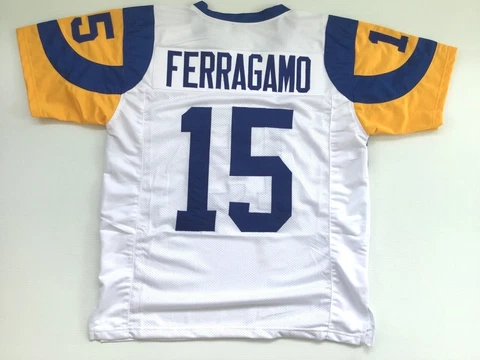 UNSIGNED CUSTOM Sewn Stitched Vince Ferragamo White Jersey - M, L, XL, 2XL Cover