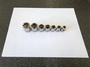 Snap-on Tools NEW 7pc 3/8" Drive 8PT SAE DOUBLE SQUARE 1/4" - 5/8" Socket Set - Foto 1 di 10