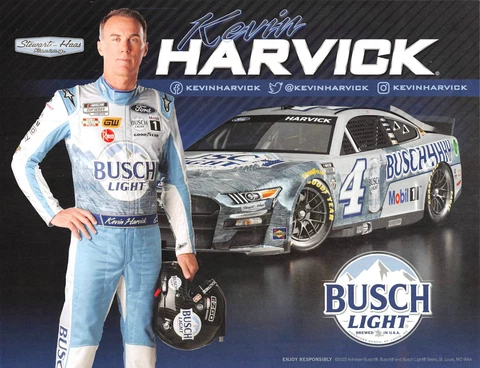 2023 - KEVIN HARVICK #4 BUSCH LIGHT / STEWART-HAAS NASCAR CUP SERIES POSTCARD Cover