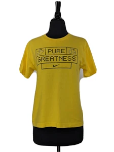 Nike Yellow Pure Greatness Graphic Short Sleeve Kids Shirt Size M - Picture 1 of 5