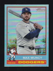 2025 Topps Heritage #359 MAX MUNCY Los Angeles Dodgers CHROME REFRACTOR Parallel - Picture 1 of 2