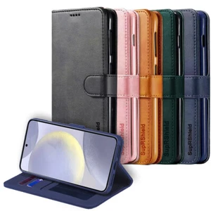 For Samsung Galaxy S23 S24 S21 FE Ultra S10 S9 S8 S7 Plus Wallet Case Flip Cover - Picture 1 of 41