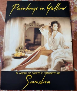SANDRA LAUER CRETU PAINTINGS IN YELLOW ORIGINAL SPANISH MAGAZINE ADVERT 1990 - Imagen 1 de 1