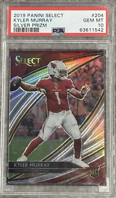 2019 Kyler Murray Select Silver Prizm Rookie PSA 10 - Image 1 of 2