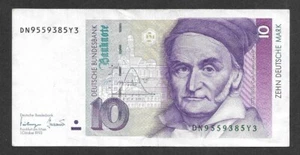 Billete ALEMANIA 10 marcos 1993, P-38, serie DN, circulado (VF) - Imagen 1 de 2
