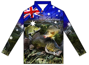 Profishent Sublimated Long Sleeved Oz Fresh Water Fishing Shirt - Choose Size (S - Picture 1 of 2