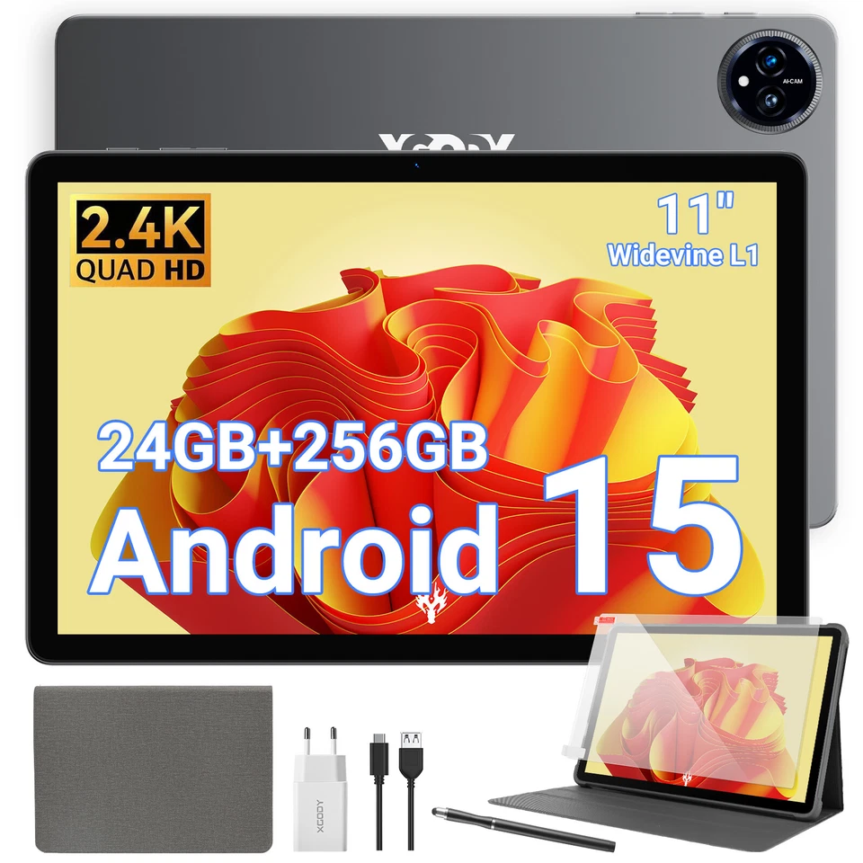 TABLET P60 Tablet 11 Zoll Andriod 15 24GB+256GB 8000mAh Widevine L1 4G Dual SIM - Bild 1 von 1