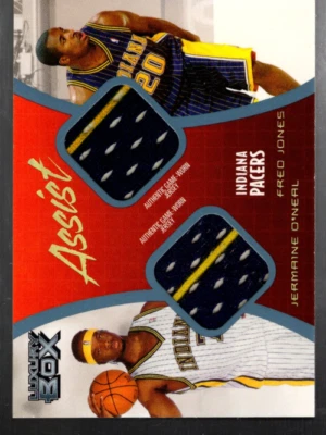 Caja de lujo Topps A2262-2004-05 reliquias dobles #ASOJ Jermaine O'Neal Fred Jones/30 Foto 1 de 2