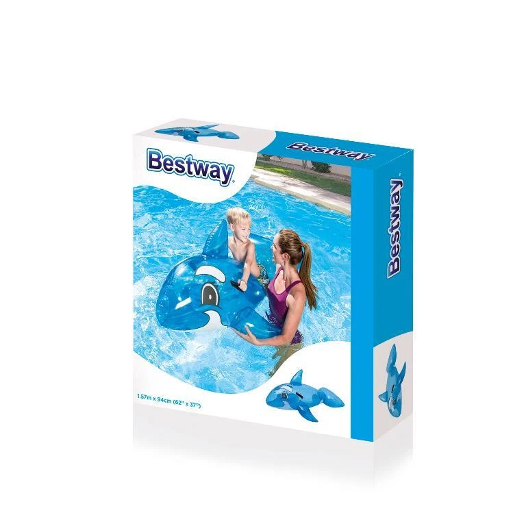 Salvagente Cavalcabile Piscina Mare Balena 157 x 94 cm Bestway - Immagine 1 di 1