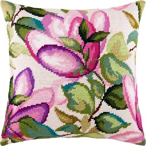 Kit cuscino punta ago/arazzo fai da te ""Magnolia"" 16x16 pollici/40x40 cm - Foto 1 di 5
