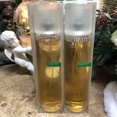 B. Clean Soft 3.3 Oz 100 Ml by United Colors of Benetton Natural Spray. (2) TWO! - Image 1 of 4
