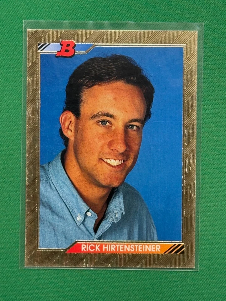 1992 Bowman Baseball Rick Hirtensteiner #658 1991 Pioneer League POTY Gold Foil - Image 1 of 2
