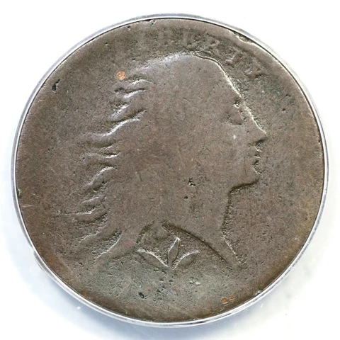 1793 S-10 R-4 ANACS G 4 Wreath Large Cent Coin 1c Cover