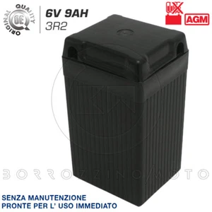 BATTERIA AGM 6V 9AH 3R2 SIGILLATA ERMETICA PRONTA ALL'USO MOTO / VESPA D'EPOCA - Imagen 1 de 2