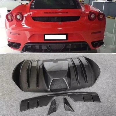 Repuesto de labios de parachoques difusor trasero de fibra de carbono para Ferrari F430 2004-09 Foto 1 de 4