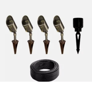 Volt Landscape Brass Lighting 4-Spotlight LED Expansion Kit - Picture 1 of 1